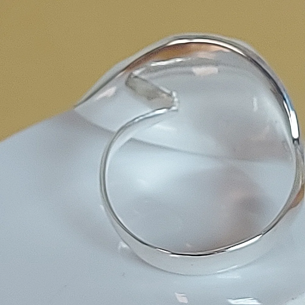 Natural Creamy White Pearl 7mm 925 Sterling Silver Leaf Ring‎ Sz 7 - Picture 8 of 8